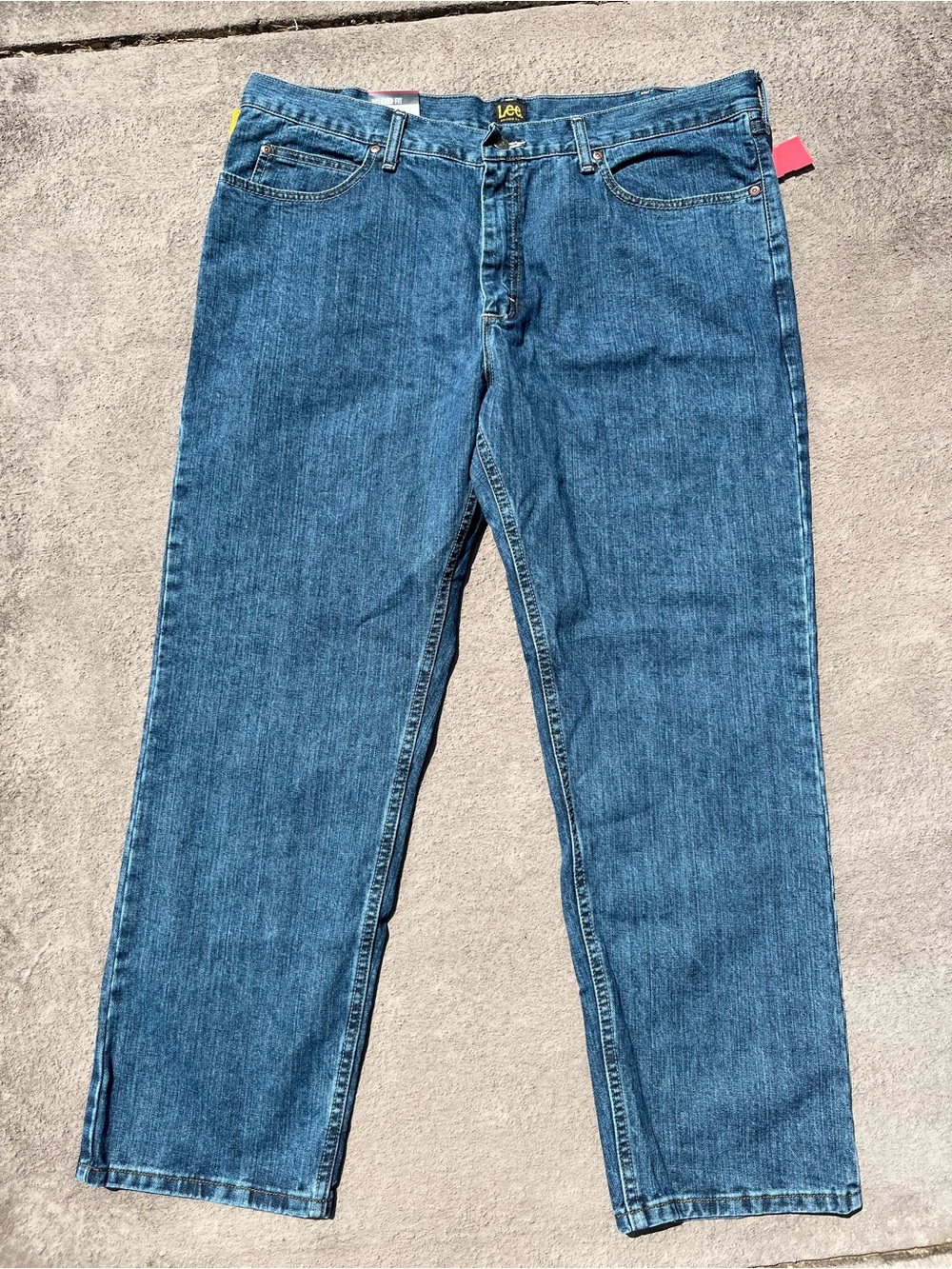 Lee Men's Relaxed Straight Jeans in Blue Denim